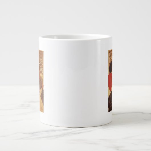 Chocolade en Tea Co moeder en dochter Jumbo Mok (Voorkant)