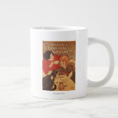 Chocolade en Tea Co moeder en dochter Jumbo Mok (Rechts)