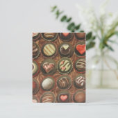 Chocolade en truffels briefkaart (Staand voorkant)