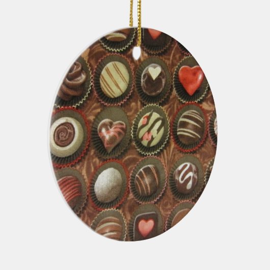 Chocolade en truffels keramisch ornament (Rechts)