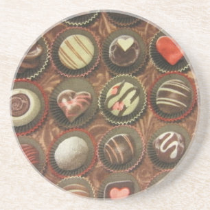 Chocolade en truffels zandsteen onderzetter