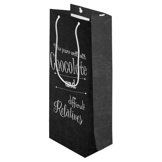 Chocolade en wijn land Casual proeverij partij Wijn Cadeautas (Voorkant Gekanteld)