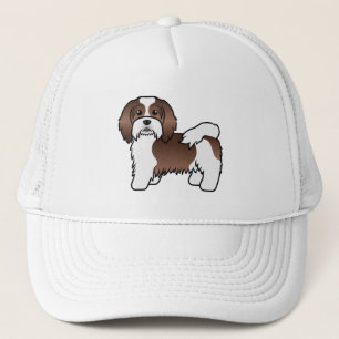 Chocolade En Witte Havanese Mooie Cartoon Hond Trucker Pet