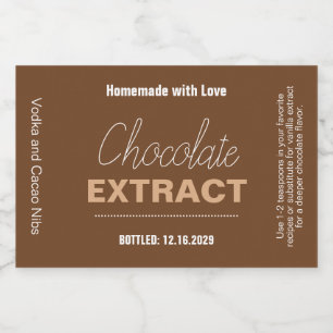 Chocolade Extract Moderne Label Sticker