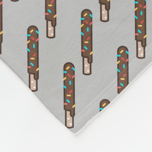 chocolade fleece deken (Hoek)