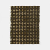 Chocolade Fleur de lis Fleece Deken (Voorkant)