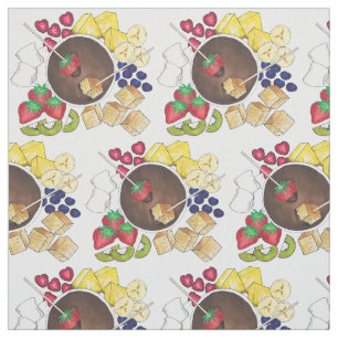 Chocolade Fondue Fruit Cake Marshmallow Dessert Stof
