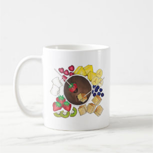 Chocolade Fondue Pot Retro Dessert Food FruitCake Koffiemok