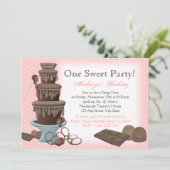 Chocolade Fontein Film Sleepover Kaart (Staand voorkant)