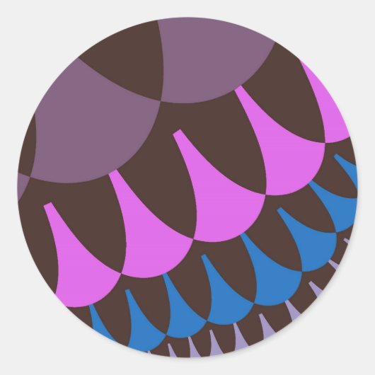 Chocolade-frambozenschalen Ronde Sticker (Voorkant)