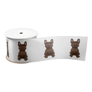 Chocolade Franse Bulldog / Franse Cartoon Hond Lint