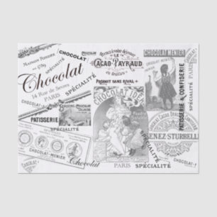 Chocolade French  Advertisement Collage Tissuepapier