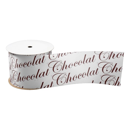 Chocolade French Chocolat Script Ribbon Lint (Spoel)