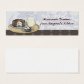 Chocolade frosted cake plak melk bakken cadeau lab mini visitekaartjes (Voorkant /achterkant)