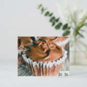 Chocolade Frosted Cupcakes Food Photography Briefkaart (Staand voorkant)