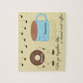 Chocolade Frosted Donut & Coffee Mok Dansen: Legpuzzel (Verticaal)