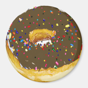 Chocolade Frosted Donut Sprinkles Magnet Magneet