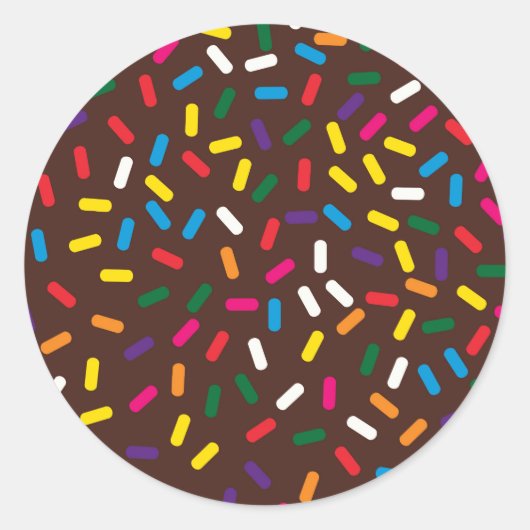 Chocolade Frosted Sprinkles Stickers (Voorkant)