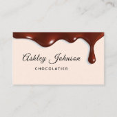 Chocolade Frosting Chocolatier Elegant Dessert Visitekaartje (Voorkant)
