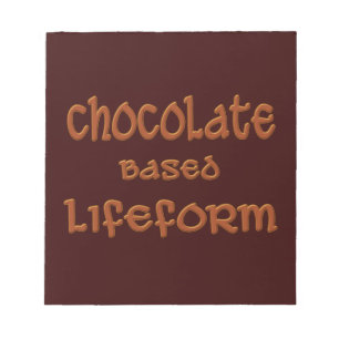 Chocolade-gebaseerde vorm van leven notitieblok