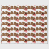 Chocolade-gedekte kersen cadeaupapier (Vlak)