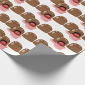 Chocolade-gedekte kersen cadeaupapier (Hoek)