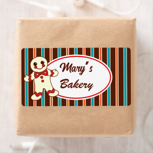 Chocolade Gestreepte Cookie Snoep Labels (Insitu)
