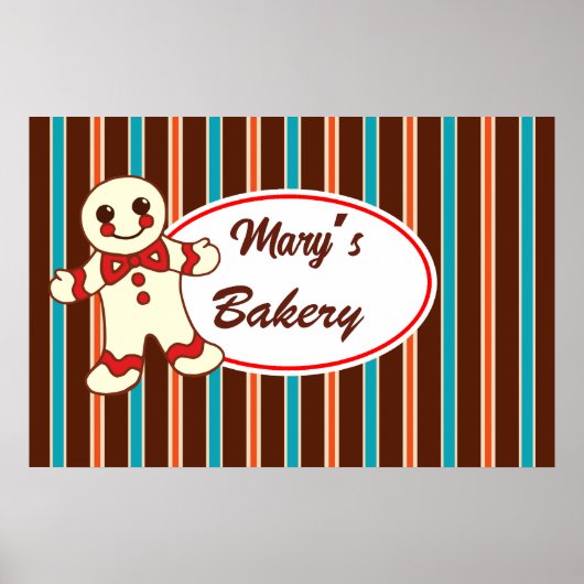 Chocolade Gestreepte Cookie Zakelijke Poster (Voorkant)