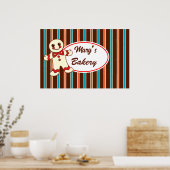 Chocolade Gestreepte Cookie Zakelijke Poster (Keuken)