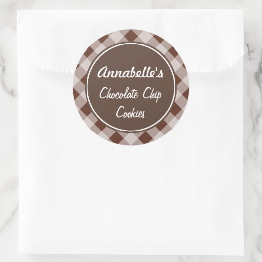 Chocolade Gingham Keuken Stickers (Tas)