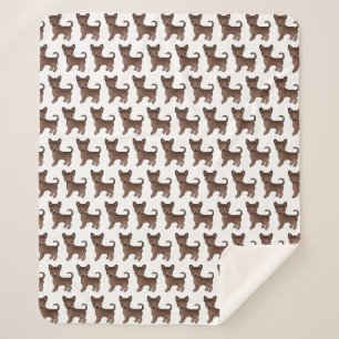 Chocolade Gladharige Chihuahua Mooie Hond Patroon Sherpa Deken