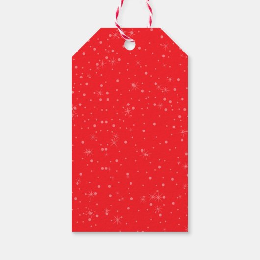 Chocolade Glazed Donut and Snowflakes kerst Cadeaulabel (Achterkant)