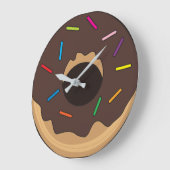 Chocolade Glazed Donut met sprinken Grote Klok (Hoek)