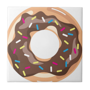 Chocolade Glazed Donut Tegeltje