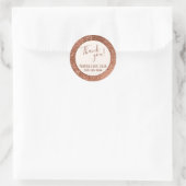 Chocolade Glitter Aangepaste Naam Ronde Sticker (Tas)