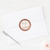 Chocolade Glitter Aangepaste Naam Ronde Sticker (Envelop)