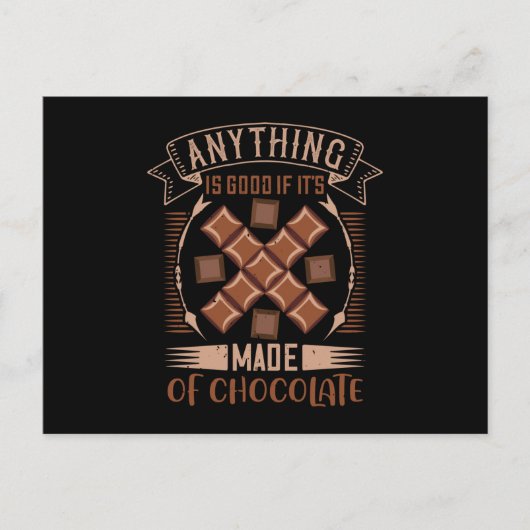 Chocolade - Goed Als Het Van Chocolade Is Briefkaart (Voorkant)