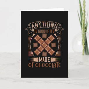 Chocolade - goed wanneer chocolade is gemaakt kaart