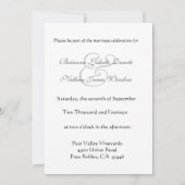 Chocolade & Gold Vintag Damask Wedding Invitation Kaart (Achterkant)