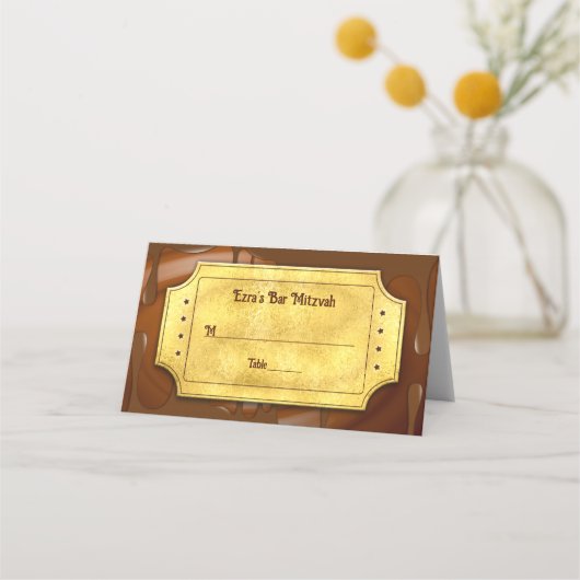 Chocolade Golden Ticket Bar of Bat Mitzvah (Voorkant)