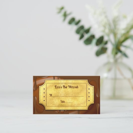 Chocolade Golden Ticket Bar of Bat Mitzvah (Staand voorkant)