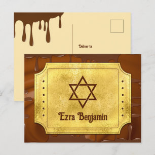 Chocolade Gouden Ticket Bar Mitzvah Dank Je Briefkaart