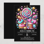 Chocolade Happy Candyland Digitale Verjaardag Kaart (Voorkant / Achterkant)