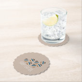 Chocolade Happy Easter Eggs Earth Tone Blue Brown Kartonnen Onderzetters (Insitu)