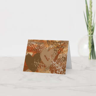 Chocolade Hart Abstracte Patroon Opmerking Kaart