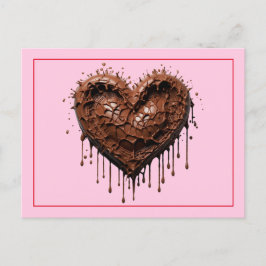 Chocolade hart Valentijn Briefkaart