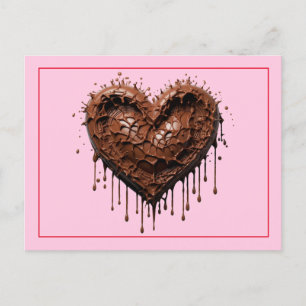 Chocolade hart Valentijn Briefkaart