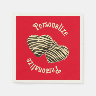 Chocolade hartje rood cute liefde servet