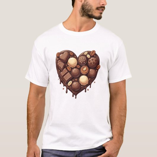 Chocolade Heart T-shirt (Voorkant)