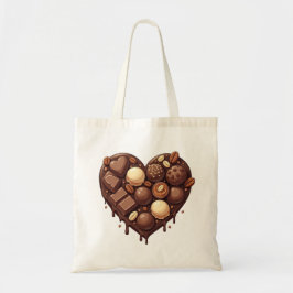 Chocolade Heart Tote Bag